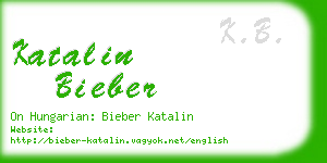 katalin bieber business card